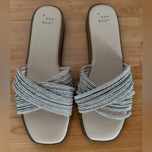 A New Day Metallic Women's Slide Sandals